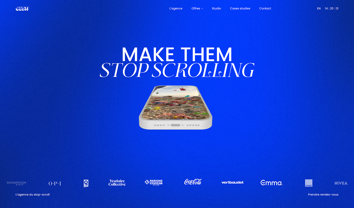 Gust — Landing page visual